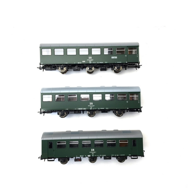 3 Voitures «Rekowagen», DR Ep IV (Set 1)-HO 1/87-ROCO 74070