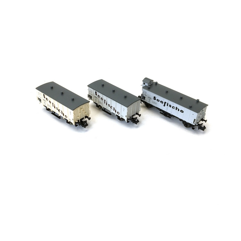 3 wagons frigorifiques "Seefische", DRG Ep II - N 1/160 - FLEISCHMANN 881810