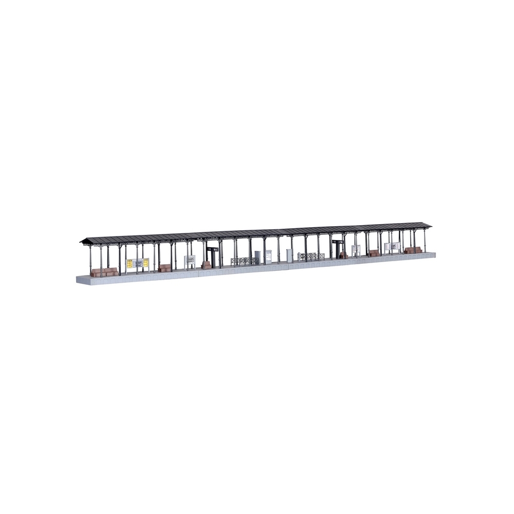 Maquette De Gare HO Kibri - Longueur 44,7 Cm - Occasion - Pour Réseau De Train Miniature