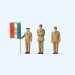3 Personnages "Appel du 18 Juin 1940"-HO 1/87-PREISER 13406