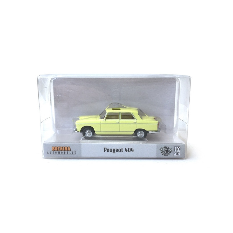 Peugeot 404 Jaune pale Toit ouvrant-HO-1/87-BREKINA 29023