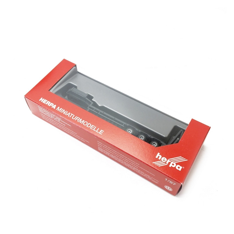 Remorque plateau 3 essieux - HO 1/87 - HERPA 76371-007