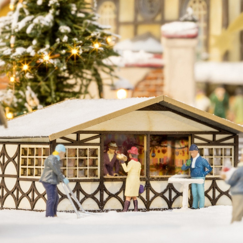 Stand de Marché de Noël Laser Cut - N 1/160 - NOCH 14682