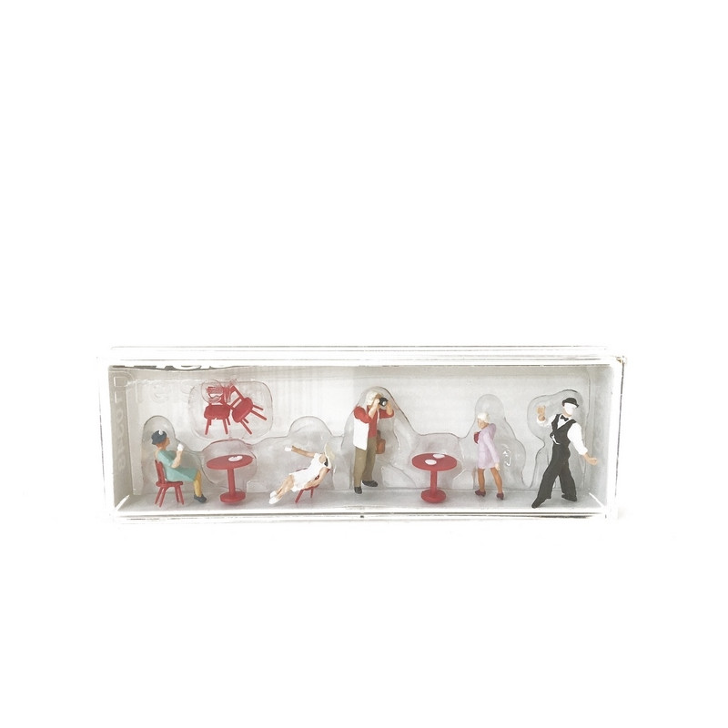 5 personnages en Terrasse - HO 1/87 - PREISER 10348