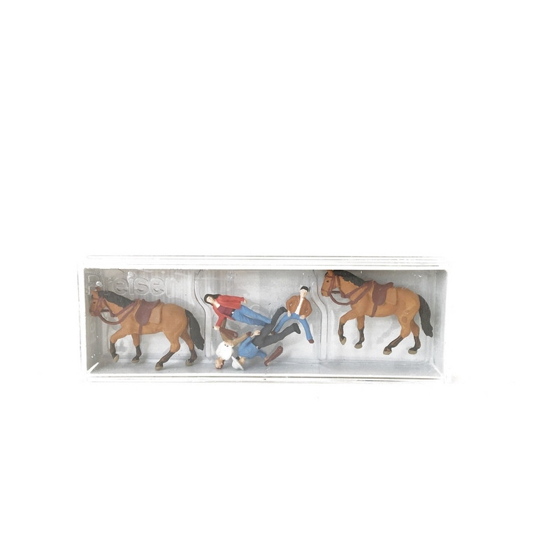 4 personnages + 2 chevaux Equitation-HO 1/87-PREISER 10794
