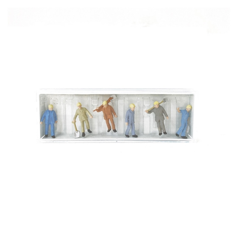Figurines Preiser - Travailleurs Américains - Échelle HO 1/87 - Réf. 10031 - Neuf
