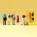 6 Personnages + 1 Cabine Téléphonique - HO 1/87 - PREISER 10523