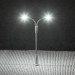 Lampadaire 2 bras à LED 12 V - 65 mm - N 1/160 - FALLER 272221