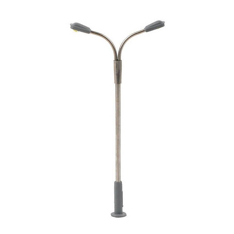 Lampadaire 2 bras à LED 12 V - 65 mm - N 1/160 - FALLER 272221