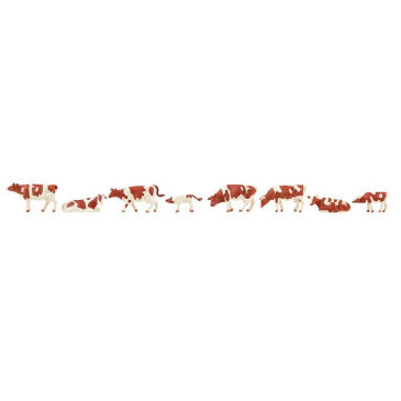 Vaches Marrons et Blanches -HO 1/87-FALLER 151903