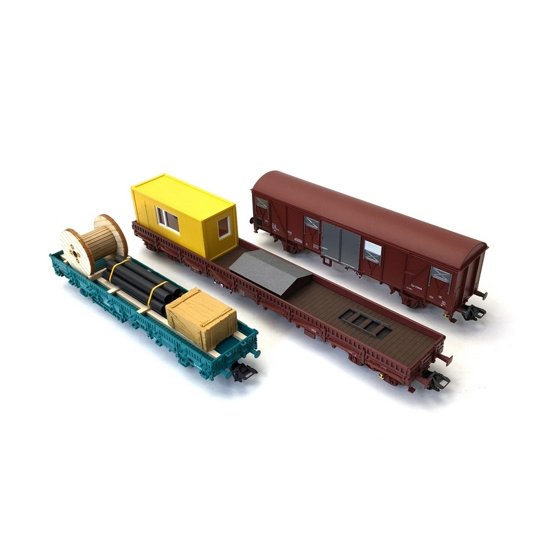 Coffret 3 wagons de marchandises SNCB Ep V-HO 1/87-MARKLIN 49956