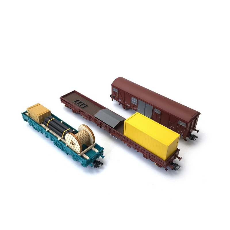 Coffret 3 wagons de marchandises SNCB Ep V-HO 1/87-MARKLIN 49956