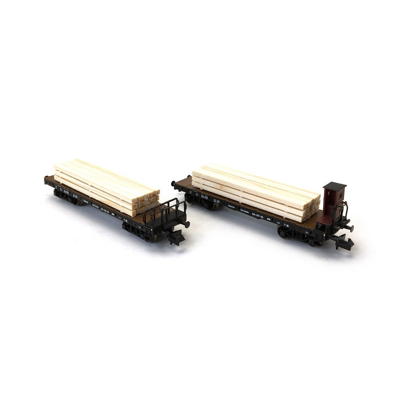 2 wagons à ranchers, DRG Ep II - N 1/160 - FLEISCHMANN 828507