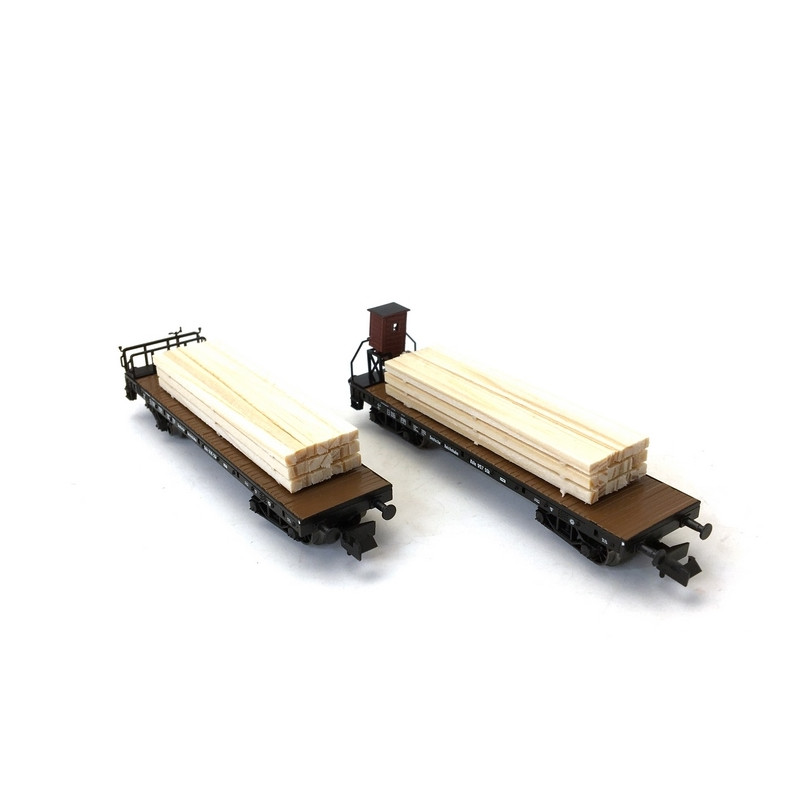 2 wagons à ranchers, DRG Ep II - N 1/160 - FLEISCHMANN 828507