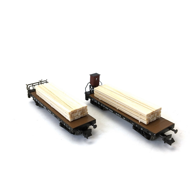 2 wagons à ranchers, DRG Ep II - N 1/160 - FLEISCHMANN 828507