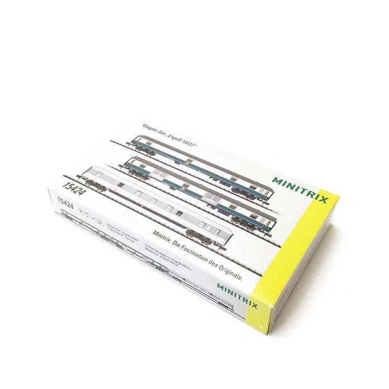 3 voitures ExprD 14117 DB Ep V-N 1/160-MINITRIX 15424