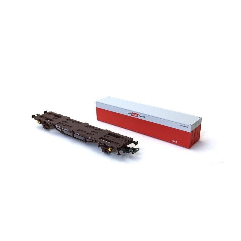 Wagon porte conteneurs Lgss RCA ÖBB Ep VI-HO 1/87-PIKO 57762