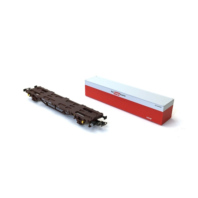 Wagon porte conteneurs Lgss RCA ÖBB Ep VI-HO 1/87-PIKO 57762