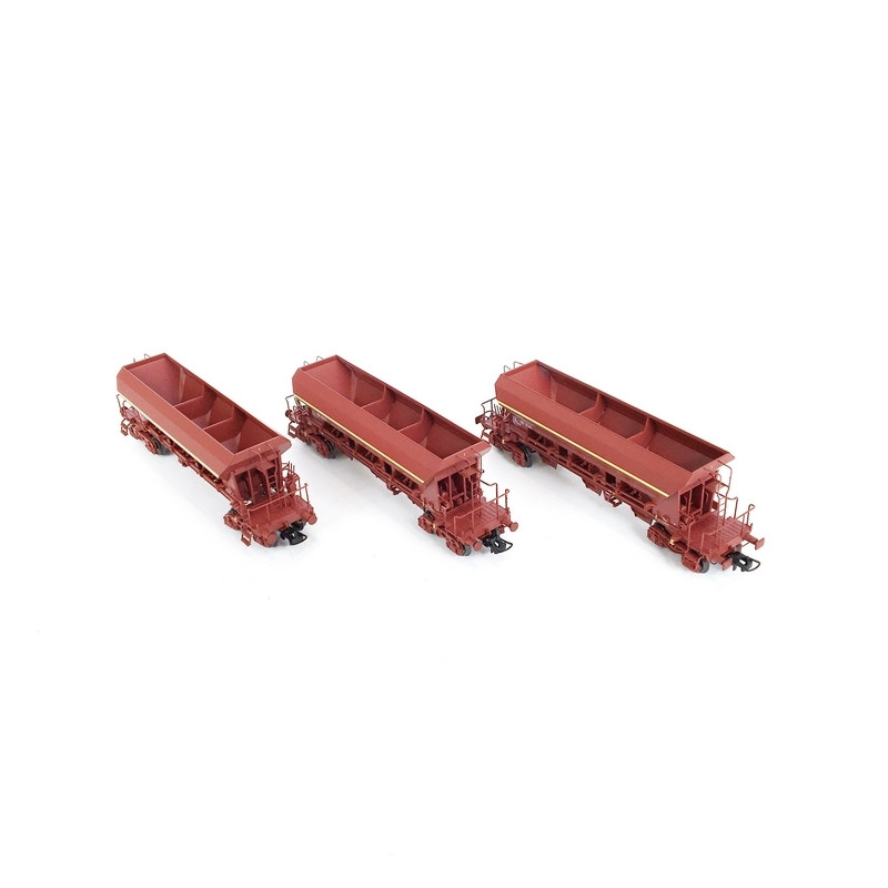 Coffret 3 Wagons Trémies F70 Facs SNCF Ep V -HO 1/87-REE WB673