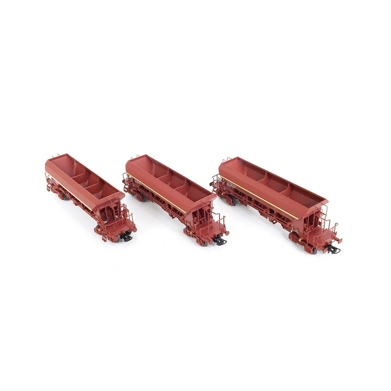 Coffret 3 Wagons Trémies F70 Facs SNCF Ep V -HO 1/87-REE WB673