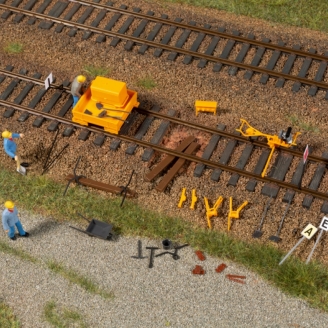 Set d'éléments pour travaux sur voies - HO 1/87 - AUHAGEN 41670