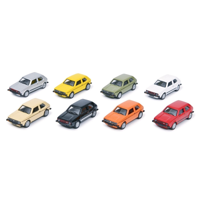 Coffret 8 VW Golf-HO 1/87-SCHUCO 452660300