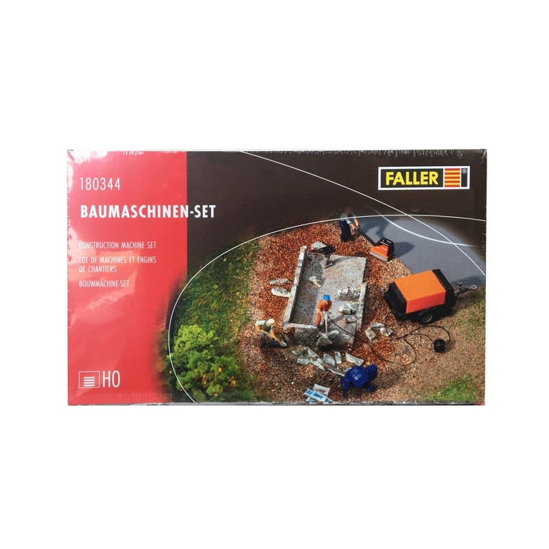 Lot de machines et engins de chantiers - HO 1/87 - FALLER 180344