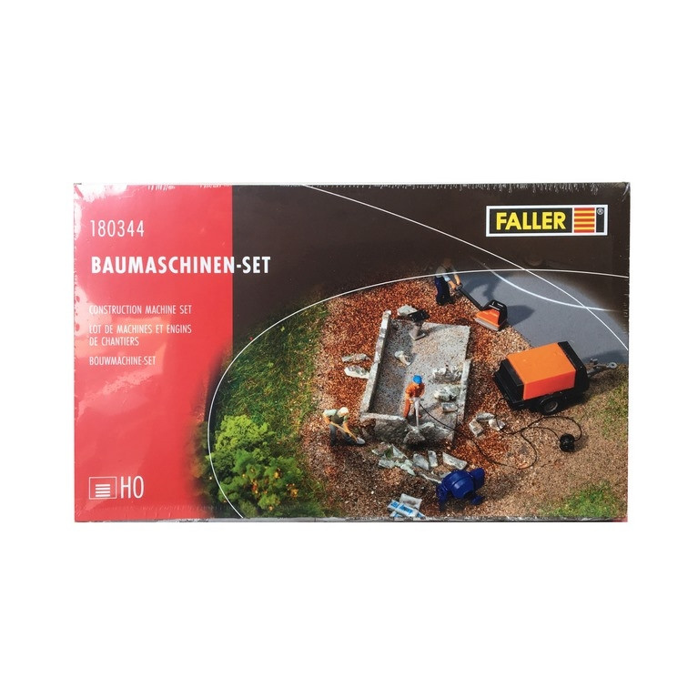 Lot de machines et engins de chantiers - HO 1/87 - FALLER 180344