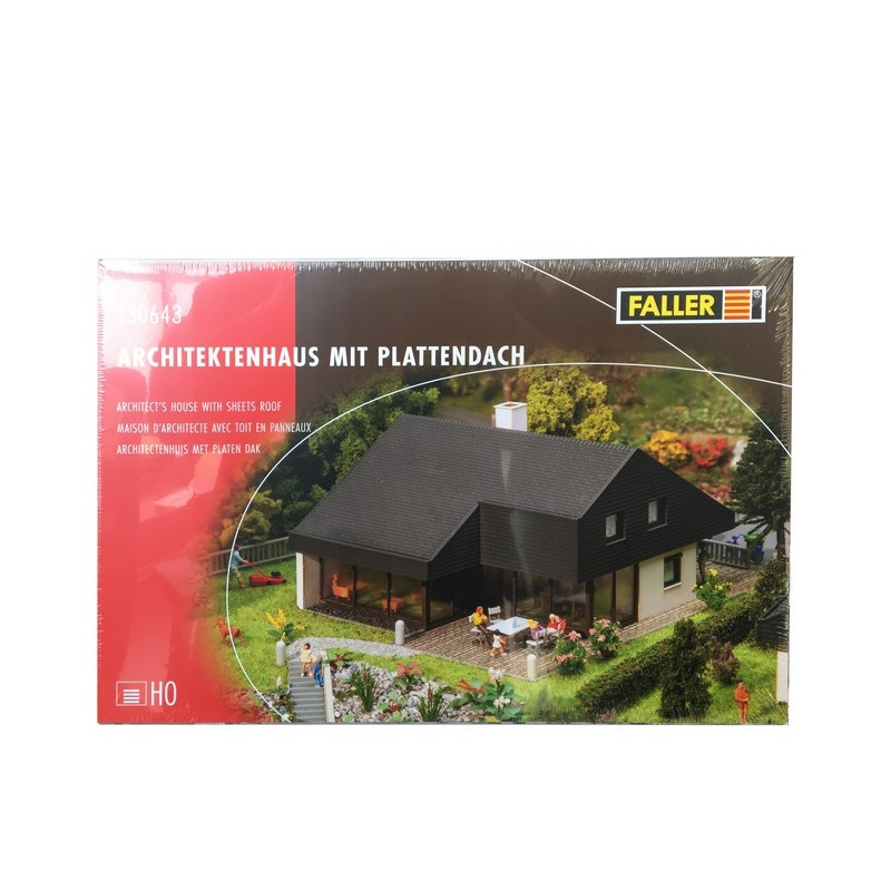 Maison d’architecte avec toit en panneaux - HO 1/87 - FALLER 130643