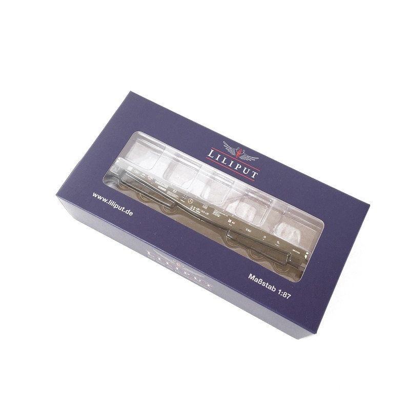 Wagon plat transport lourd type Sammp DB Ep IV-HO-1/87-LILIPUT 235742
