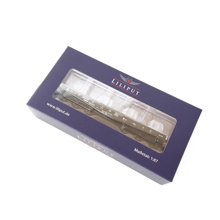 Wagon plat transport lourd type Sammp DB Ep IV-HO-1/87-LILIPUT 235742