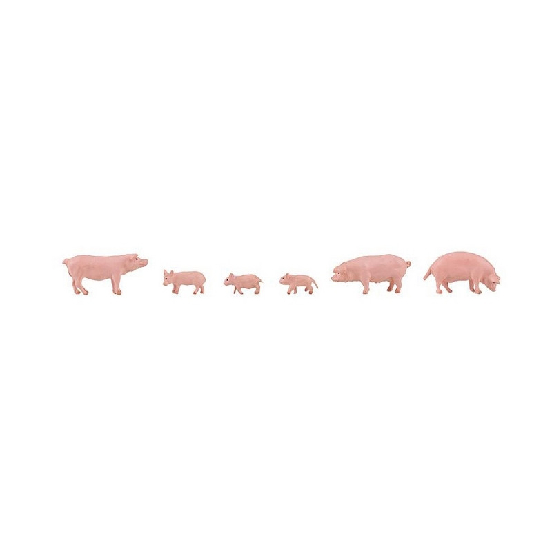 6 Cochons / Porcs-HO 1/87-FALLER 151910