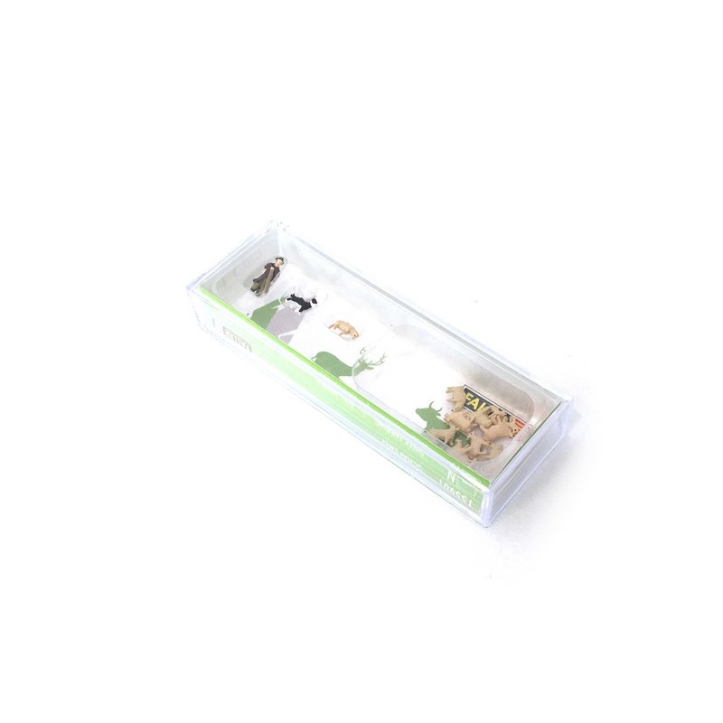 Berger et son troupeau de moutons + chien-N-1/160-FALLER 155901