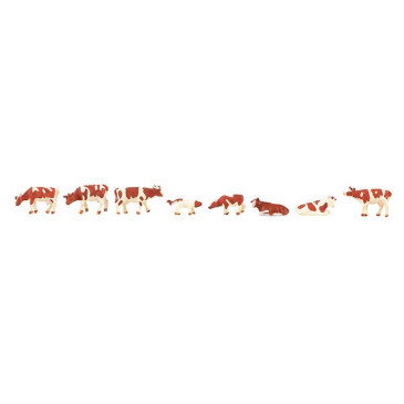 Vaches marrons et blanches-N-1/160-FALLER 155902