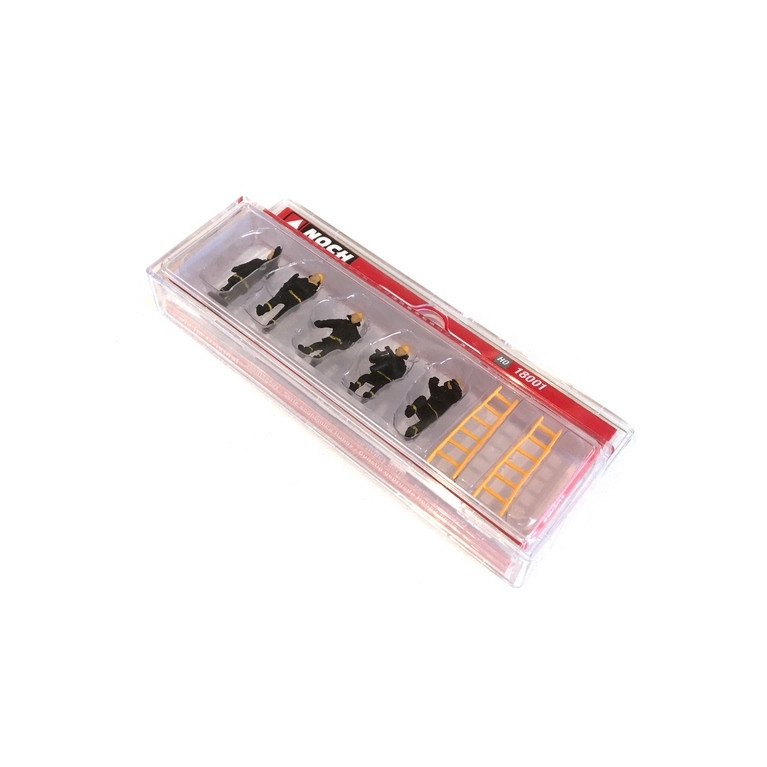 5 pompiers + échelles -HO-1/87-NOCH 18001