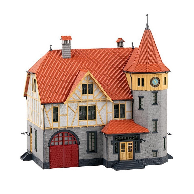 Bâtiment Traditionnel avec remise Pompiers-HO 1/87-FALLER 130649