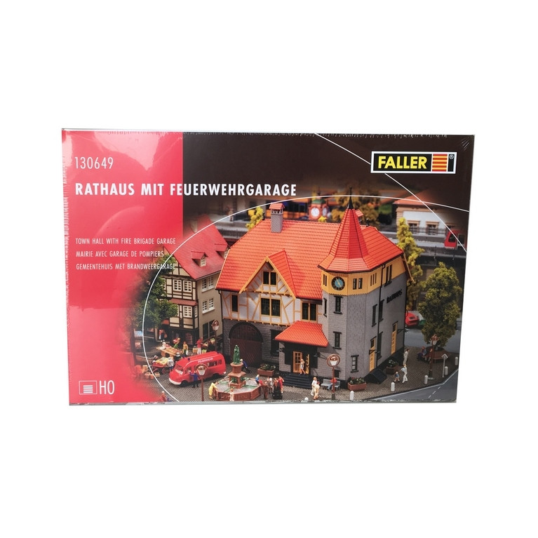 Bâtiment Traditionnel avec remise Pompiers-HO 1/87-FALLER 130649
