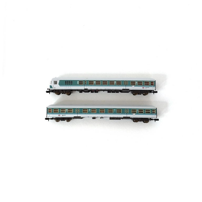 2 voitures BDmrzf 784.2 - ABnrzb 772.3. DB Ep V-N 1/160-MINITRIX 15467