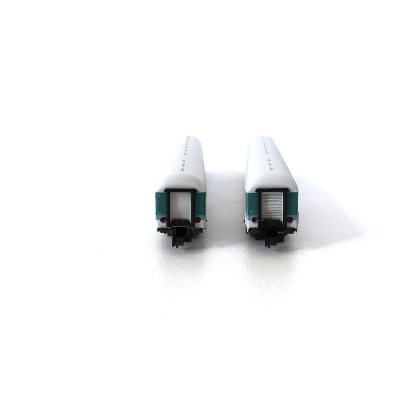 2 voitures BDmrzf 784.2 - ABnrzb 772.3. DB Ep V-N 1/160-MINITRIX 15467