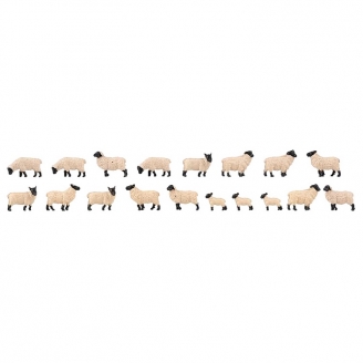 18 Moutons à tête noire allemands - HO 1/87 - FALLER 151918
