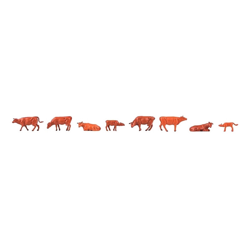 8 Vaches rouges d'Angeln -HO 1/87-FALLER 151919