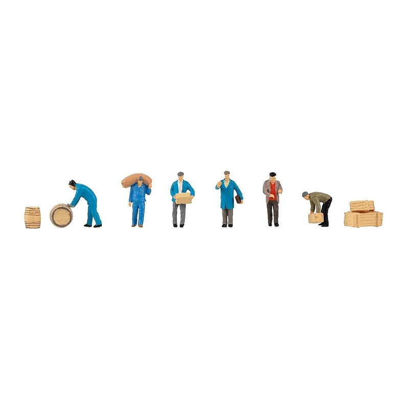 6 Ouvriers avec accessoires -HO 1/87-FALLER 151609