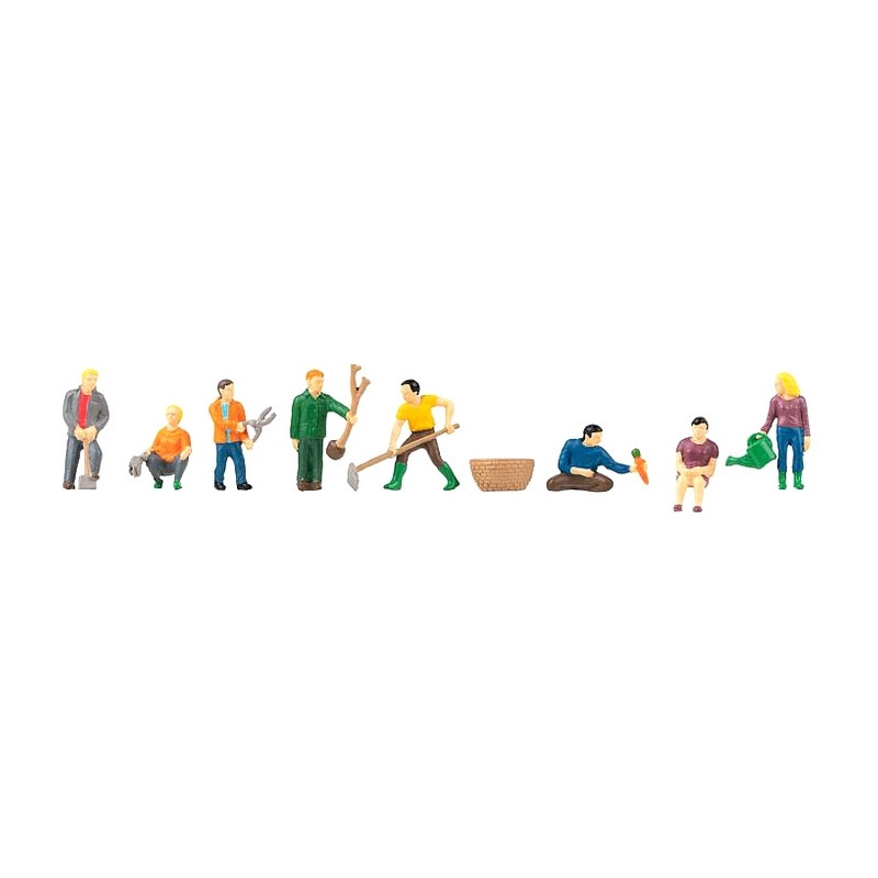 8 Personnages au Jardin -HO 1/87-FALLER 151604