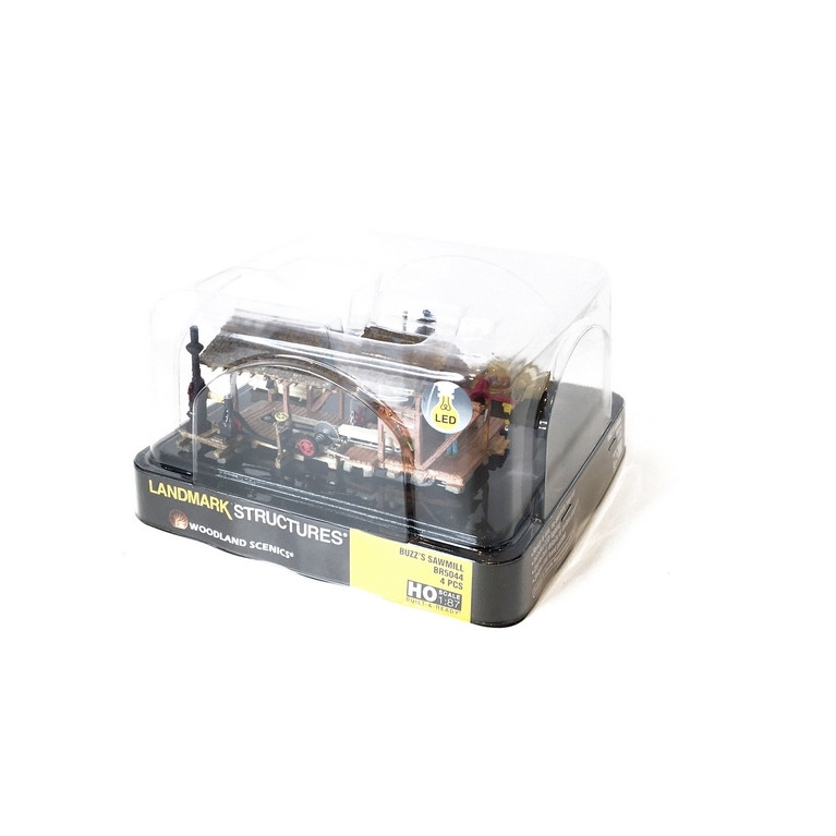 Ancienne scierie à vapeur + Led-HO 1/87-WOODLAND SCENICS BR5044