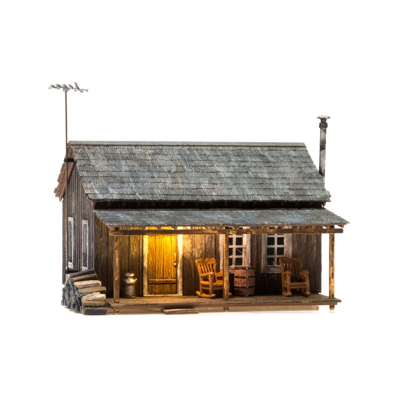 Cabane rustique + Led-HO 1/87-WOODLAND SCENICS BR5065