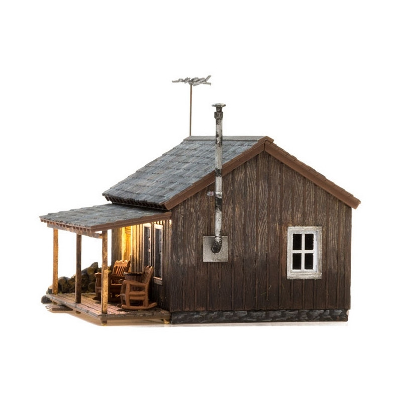 Cabane rustique + Led-HO 1/87-WOODLAND SCENICS BR5065