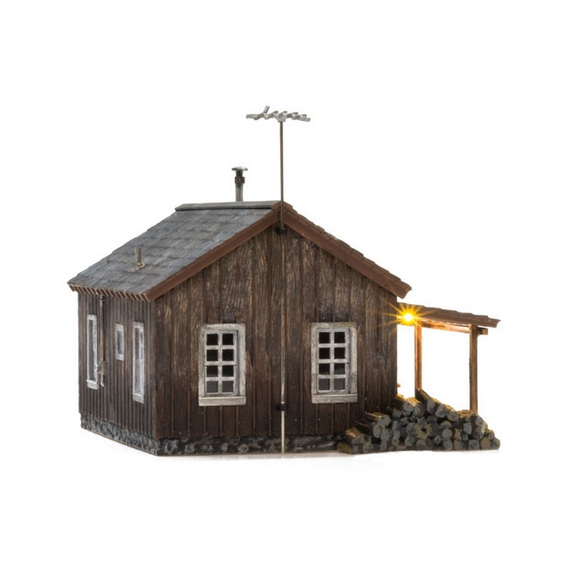 Cabane rustique + Led-HO 1/87-WOODLAND SCENICS BR5065