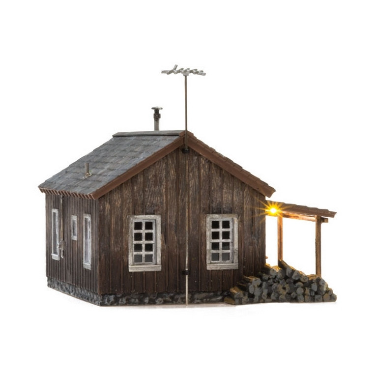 Cabane rustique + Led-HO 1/87-WOODLAND SCENICS BR5065