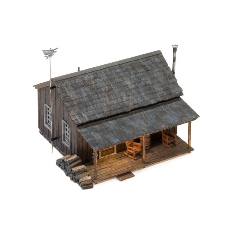 Cabane rustique + Led-HO 1/87-WOODLAND SCENICS BR5065