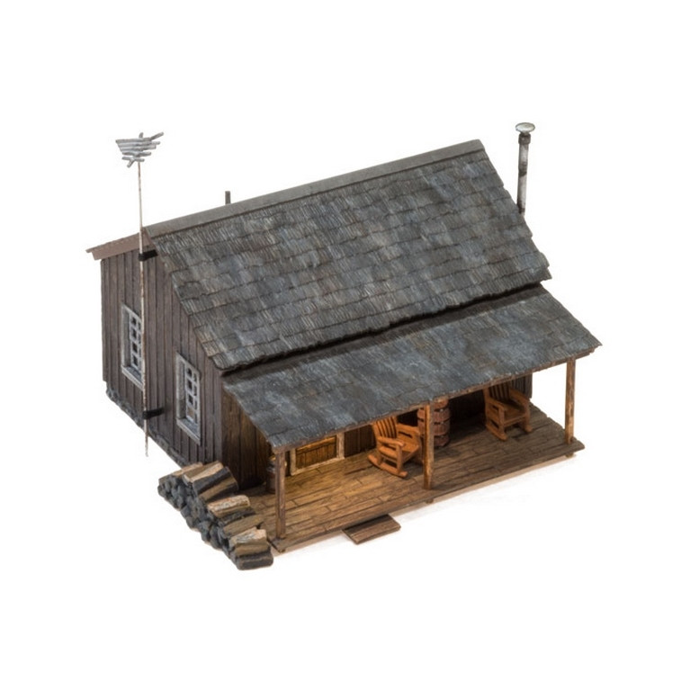 Cabane rustique + Led-HO 1/87-WOODLAND SCENICS BR5065